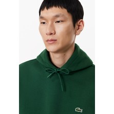 Lacoste Men's Classic Fit Kapüşonlu Yaka Sweatshirt Yeşil