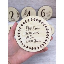 Lecatte Aylık Bebek Kartları 12 Aylık Anı Kartı