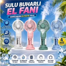 İnovaxis Su Buharlı Şarjlı Mini Fan Vantilatör 3 Hızlı Özellikli Mavi Renkli Taşınabilir