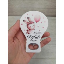 Lecatte 20 Adet Balon Magnet Açacak Tavşan Pembeli Model, Doğum Günü, Sünnet, Nişan, Söz, Düğün Hediyelik