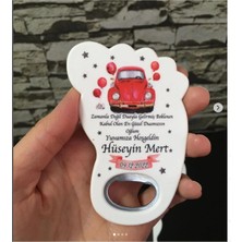 Lecatte 20 Adet Ayak Magnet Açacak Yeni Doğan, Doğum Günü, Sünnet, Nişan, Söz, Kırmızı Araba Temalı