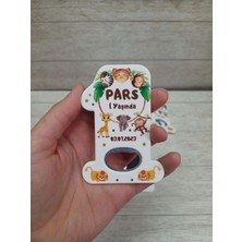 Lecatte 20 Adet Bir Şekilde Açacak Magnet Safari Temalı