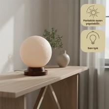 By Tridome Lijus Dekoratif Aydınlatma – Ay Lambası / Ahşap Tabanlı