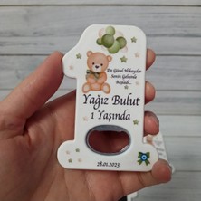 Lecatte 20 Adet Bir Şeklinde Açacak Magnet Yeşil Ayıcık
