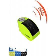 ZOVII Zovıı 6 mm Alarmlı Disk Kilidi Level 6 Koruma Neon Sarı