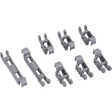 İcanpares Bosch Uyumlu SMU86N35DE/SBE53M00EU/SBE53M10EU/SBE59T00EU Vb. Bulaşık Makinesi Katlanır Tabaklık Klips Seti - 00611472, Siemens Için
