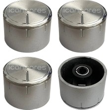 İcanpares Arçelik Uyumlu Ankastre/set Üstü Ocak Düğmesi Silver