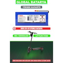 Global Batarya Onvo OV-011 Uyumlu Elektrikli Scooter Bataryası 48V 12.000MAH Li-Ion Pil (Yüksek Kapasite)