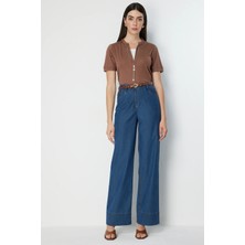 Ekol Beli Kemerli Bol Paça Pantolon 4158