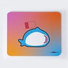 Pili Bitmiş Mavi Balina Mousepad