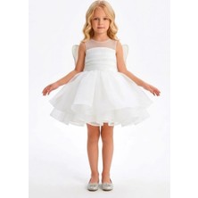 Miss Helina Abiye Elbise 2-6 Yaş Beyaz