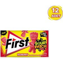 First Kırmızı Meyve Aromalı Sakız 27 gr - 12 Adet Meyveli Tatlı ve Ekşi Özellikli