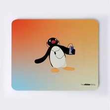 Müzik Dinleyen Penguen Mousepad