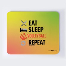Eat Sleep Voleyball Repat Mousepad