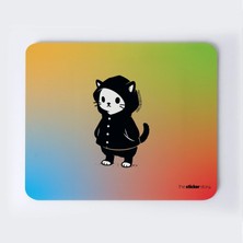 Yağmurluklu Kedi Mousepad