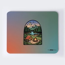Kamp Ateşi ve Çadır Kampı Mousepad