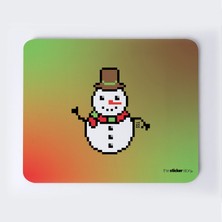 Pixel Kardan Adam Yılbaşı Mousepad