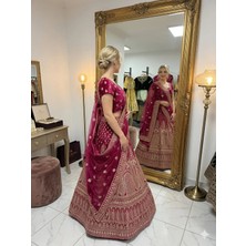 Aashiv's Collection [renk] [kumaş Türü] Işlemeli Hint Lehenga Choli Takımı