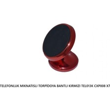 Tak Kolay Telefonluk Mıknatıslı Torpidoya Bantlı Kırmızı