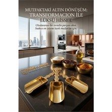 MiraLive 3'lü Lüks Gold Zamak Ölçü ve Baharat Kaşığı Seti - Özel Tasarım 721956