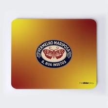 Kırmızı Kelebek Etiketi Mousepad