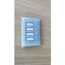 Boçi Elektronik 4'lü Sıva Üstü Zil Paneli Butonu Gri Plastik Kasa