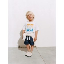 Minipeak Kids La'ciel Paris Surf Dokuma Şortlu Set
