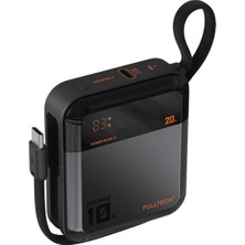 Bontec Powerbank, Dijital Göstergeli Powerbank, 10.000 Mah Batarya, 20W Pd Hızlı Şarj, 2x Type-C Girişi, Mini Tasarım, Güçlü Yapı