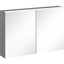 VitrA Core Aynalı Banyo Dolabı 100 Cm, Aydınlatmalı Mat Gri 67633