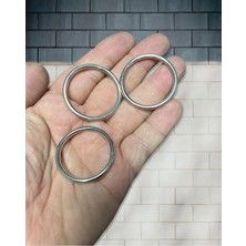 Flea Market Yuvarlak Açık Halka Demir ( Nikel Kaplamalı ) 30MM 2 Adet