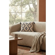 Destiva Home Etnik Geometrik Desenli Püsküllü Pamuk Gizli Fermuarlı Punch Kırlent Kılıfı 42X42CM