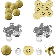 Flea Market Örgü Çantaya Mıknatıslı Çıtçıt Light Gold 25’li Paket