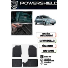 POWERSHIELD  Renault Clio 2 1998-2004 Arası Uyumlu Araca Özel 5D Havuzlu Oto Paspas Takımı