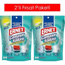 Ernet 2 kg x 2 Çamaşır Sodası Beyazlar ve Renkliler İçin Kireç Önleyici Standart Koku