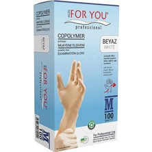 MORE FOR YOU Tek Kullanımlık Copolymer Eldiven 100'LÜ Beyaz (M)