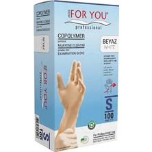 Tek Kullanımlık Copolymer Eldiven 100'LÜ Beyaz (S)
