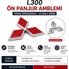 İTHAL Mitsubishi L300 Uyumlu Ön Panjur Amblemi Krom Görünümlü