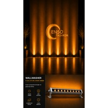 9W 30 cm Amber LED Wallwasher Dış Cephe Duvar Cami Bahçe Aydınlatma