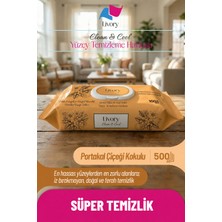 Livory Clean & Cool Serisi Yüzey Temizlik Havlusu Portakal Çiçeği Işıltısı 5X100(500 Yaprak) Çok Amaçlı Premium Temizlik Havlusu
