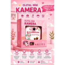 Vothoon Rabbit Tasarımlı Anında Baskılı Çocuk Fotoğraf Makinesi 1080P Dijital Çocuk Kamerası