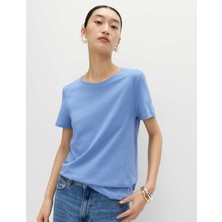 Marks & Spencer Saf Pamuklu Yuvarlak Yaka T-Shirt
