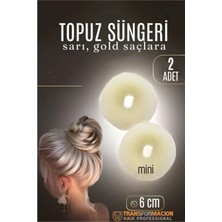 MiraLive Gold Mini Saç Topuz Süngeri  2 Adet 6 cm Çap 2.5 cm Kalınlık 721878