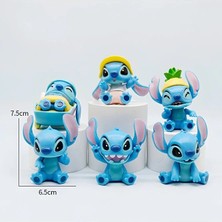 Stitch Mini Koleksiyon Figürü Pvc Dekoratif Figür Rastgele 1 Adet