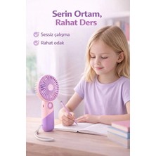 İnovaxis Taşınabilir Mini El Fanı Şarjlı 3 Kademeli USB Fan Sessiz Güçlü Rüzgar Vantilatör