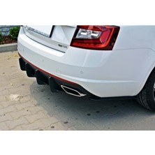 Tuning Vadisi Skoda Octavia Difüzör Flap Splitter Mk3 2013-2020 Parlak Siyah 6 Parça
