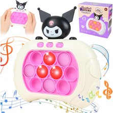 Düşler Oyuncak Dünyası Işıklı Sesli Müzikli Kuromi Karakterli Popit Pilli Eğitici Stres Giderici Quick Push Konsol Kuromi