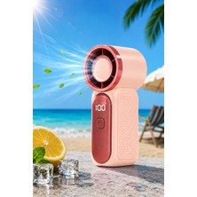 Blackbird Game Center Glr Fs-24 Pembe Şarj Edilebilir Mini El Fanı Yüksek Hızlı Taşınabilir Cep Vantilatörü