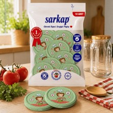 Sarkap Hijyenik Paketli 10'lu 82 mm Kapak - Aşçı Kadın Seri - Yeşil