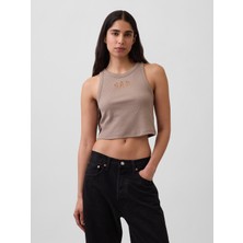 Gap Kadın Kahverengi Gap Logo Crop Atlet