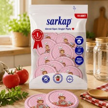 Sarkap Hijyenik Paketli 10'lu 82 mm Kapak - Aşçı Kadın Seri - Pembe